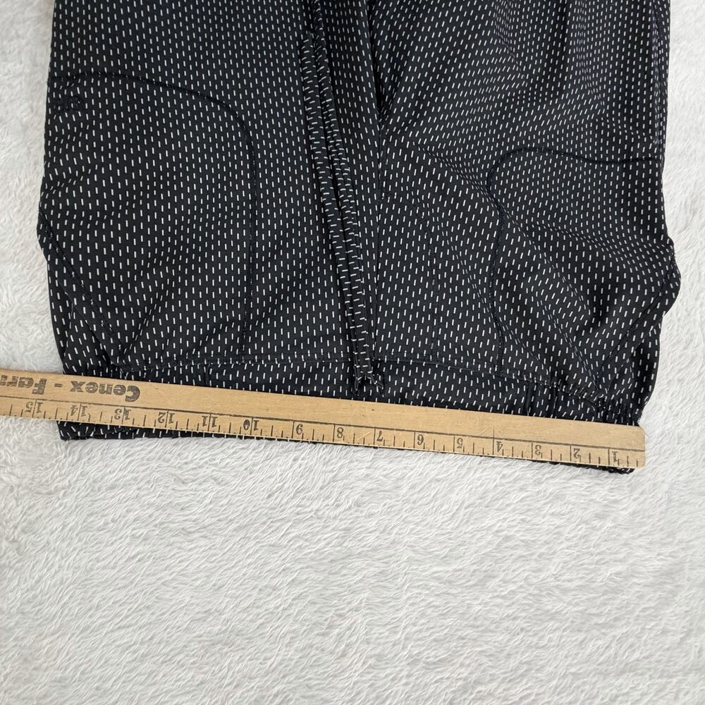Albion Jogger Pants S Black White Print Zip Ankle Pockets Athleisure Activewear - Picture 6 of 10